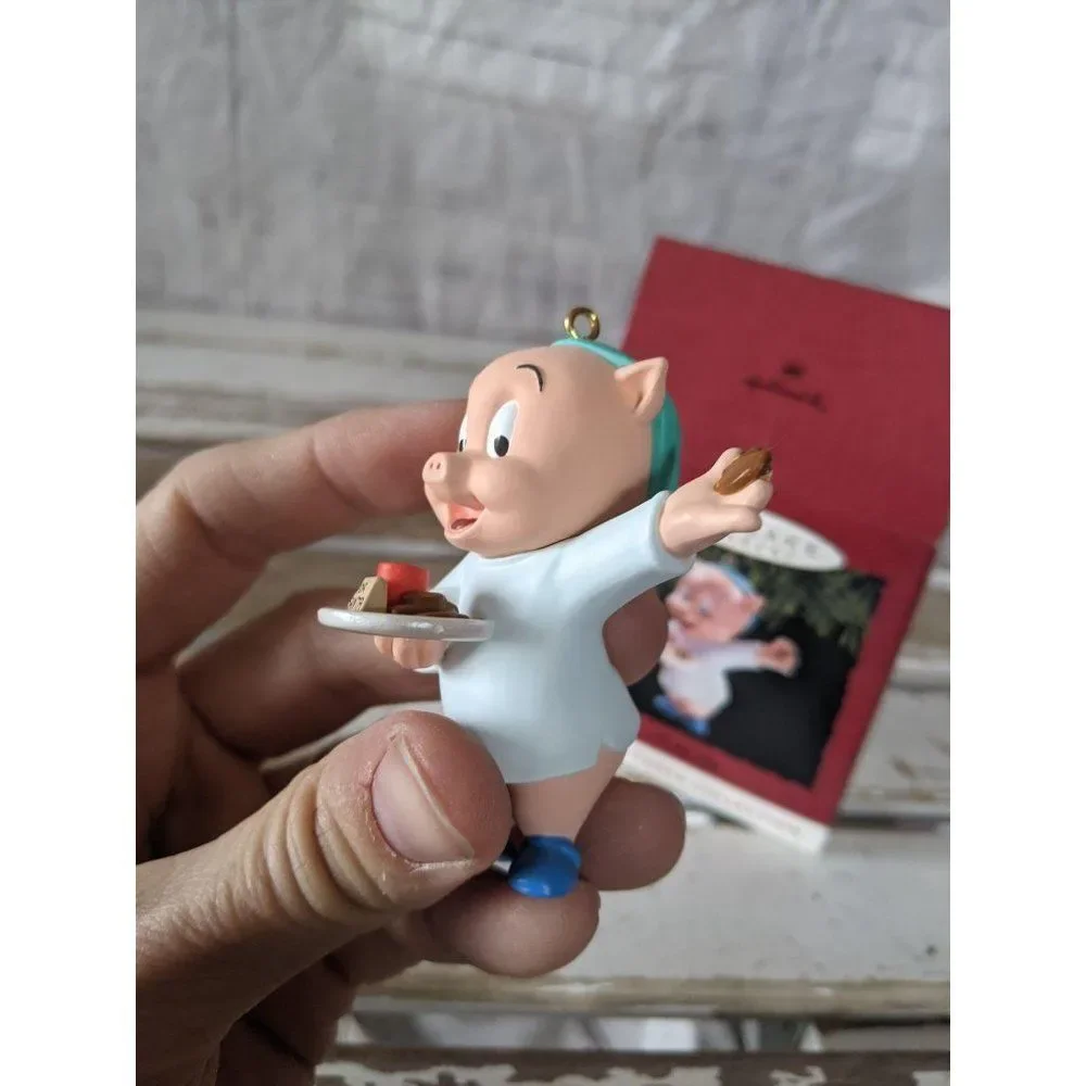 Hallmark Porky‎ Pig Cookies Milk for Santa ornament